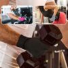 Luwint Grip Fingerless Workout Gloves - Anti Slip Half Finger Fitness Gloves for Men Women with Ice Silk Black - Image 7