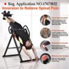 Teclor Inversion Table for Back Pain Relief, 350 lbs Capacity Strength Training Inversion Equipment, Decompression Table for Pain Therapy Training with Safe Belt & Comfortable Ankle Holders - Image 2