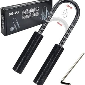 XGQQ Metal Hand Grip Strengthener Adjustable Resistanc 100LB-350LB No Slip Heavy-Duty Grippers Black Strengthener with Gift Box, Great Wrist & Forearm Hand Exerciser, Home Gym, Hand Gripper Grip Strength Trainer