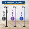 ELESIK Walking Cane for Women & Men - Adjustable Folding Cane with T Handle and Pivot Base Design, Foldable Walking Stick for Seniors with Nylon Strap, Collapsible Cane for Safe Walking - Image 6