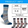 5 Pack Womens Wool Socks Winter Warm Socks Thick Knit Cabin Cozy Crew Soft Socks Gifts for Women - Image 4