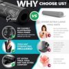 Extra-Large 6' x 4' Instructional Yoga Mat with Poses Printed On It - 2X Wider & Thicker than Regular Workout Mats - 150 Illustrated Yoga Poses and Stretches - Wide, Non-Slip, Barefoot Exercise Mat - Image 5