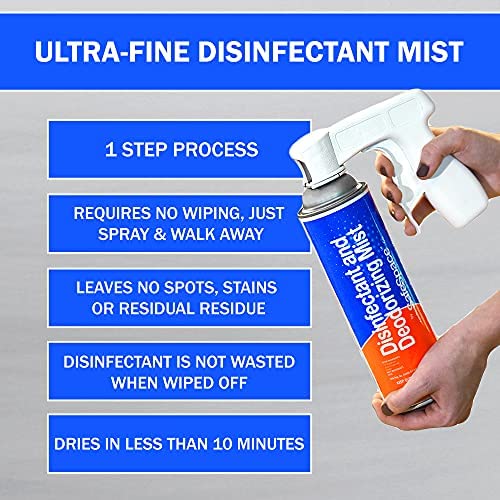SafeSpace Disinfectant & Deodorizing Mist, Ultra-Fine Mist, Easy to Use Full Grip Handle, EPA Approved, Clean Scent (Pack of 12) 16.5 Fl oz Each - Image 2