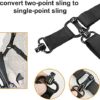 Rifle Sling Two Point Sling with Quick Release Push Button QD Sling Swivels 2 Packs QD Sling Mounts for Mlok Rifle Strap with Fast Adjust Thumb Loop - Image 3