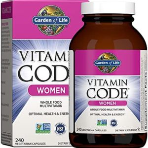 Garden of Life Multivitamin for Women, Vitamin Code Women's Multi, Whole Food, Vitamins, Iron, Folate not Folic Acid, Probiotics, Vegetarian Supplements for Womens Energy, 240 Count