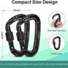 Unijoy Carabiner - Locking Caribeaner Clip: Heavy Duty Carabiner Clips for Hammock and Backpack | 12KN Aluminium Caribeaner - Image 3