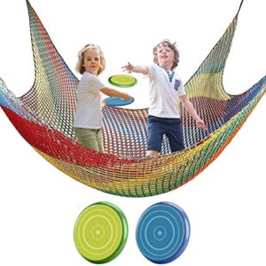 SAPLIZE Kids Climbing Safety Net, Double-Layer Climbing Cargo Net with 500lbs Weight Capacity, Heavy Duty Backyard Play Net for Hammock, Tree House, Monkey Bar, Net Bridge, Rope Ladder, 6.5ftx9.8ft