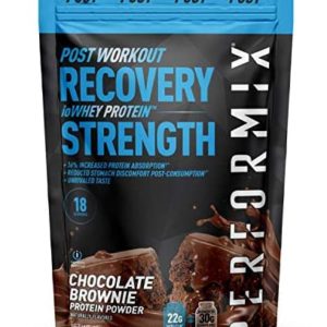 Performix ioWHEY Protein Powder - 18 Servings - 100% Whey Isolate Protein for Quick Absorption and Post Workout - 22g Protein, Low Carb and No Sugar - Chocolate Brownie, 1.15 Pound (Pack of 1)