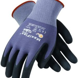 ATG 34-874/XXL MaxiFlex Ultimate Seamless Knit Gloves with Micro-Foam Nitrile Dotted Palm, Gray/Black, XX-Large, 15-Gauge, 1-Dozen