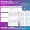 Clever Fox Fitness Journal Workout Log Book - Daily Fitness Planner Workout Journal for Women and Men. Spiral-Bound, Laminated Cover, Thick Pages, A5 (Pink & Dark Purple) - Image 5