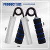 4 Pack Metal Hand Grip Set 100 to 250 Lb Soft Foam Hand Exerciser Non Slip Heavy Duty Grip Strengthener for Hand Forearm and Fingers, Silver Stainless Steel - Image 2