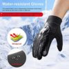 LERWAY Winter Warm Gloves, Thermal Black Warm Gloves for Men Women Waterproof Touchscreen Non-Slip Freezer Gloves for Driving, Cycling,Hiking,Skating - Image 4