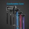 Rehand All Terrain Walking Cane, Foldable Walking Sticks for Seniors & Adults, Pivot Tip and Heavy Duty Mobility Aid, Collapsible Cane for Men & Women (Original Black) - Image 8