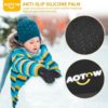 Kids Winter Warm Sports Gloves - Cold Weather Waterproof Children Mittens Age 4 12 Years Boys Girls Black - Image 3