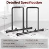 Dripex 1100lbs Adjustable Dip Bar Heavy Duty Steel Dip Station, Home Dip Stand with Two Safety Connectors, Parallel Bars Dip Equipment for Calisthenics, Strength Training - Image 5