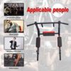BESTHLS Pull Up Bar Wall Mounted Chin Up Bar Wall Mount Multifunctional Dip Station for Indoor Home Gym Workout,Power Tower Set Training Equipment Fitness Dip Stand Supports to 440 Lbs - Image 7