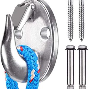 SELEWARE Resistance Band Wall Anchor Stainless Steel Workout Anchor Wall & Joist Mount Bracket for Suspension Trainers Gymnastic Rings Yoga Silk Hammock Climbing Rope, 2000 lbs Capacity