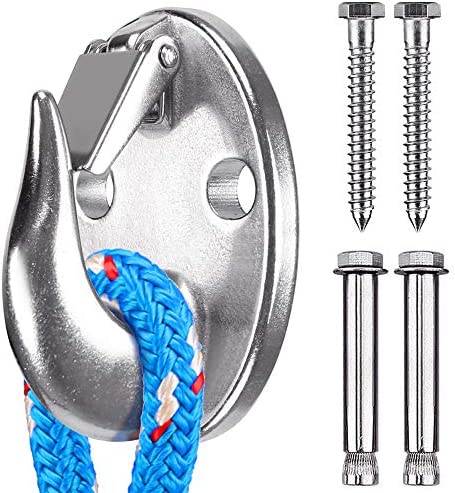 SELEWARE Resistance Band Wall Anchor Stainless Steel Workout Anchor Wall & Joist Mount Bracket for Suspension Trainers Gymnastic Rings Yoga Silk Hammock Climbing Rope, 2000 lbs Capacity