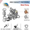 Atibin High Strength Fishing Swivel Steel Bearing Connector Fishing Swivels Stainless Barrel Ball Bearing Swivel Saltwater Freshwater - Image 4