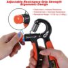 Grip Strengthener - 2 Pcs Hand Grips Strengthener, 5-60kg Adjustable Hand Grip Exerciser with Counting Function (0-99) for Men Women Teens Fitness Forearm Strengthener Finger Training Stress Relief - Image 4
