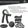 ALPHASKIN© Hand Gripper Grip Strength Trainer Forearm Finger Strengthener | Set of 2 or Set of 5 | exercieser Home Workout Equipment - Image 7