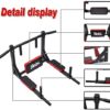 BESTHLS Pull Up Bar Wall Mounted Chin Up Bar Wall Mount Multifunctional Dip Station for Indoor Home Gym Workout,Power Tower Set Training Equipment Fitness Dip Stand Supports to 440 Lbs - Image 5