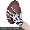 Football Gloves Youth Kids Receiver Gloves Breathable and Non-Slip Silicone Grip Glove with Adjustable Wristband 1 Pair Football Receiver Gloves Silicone Palm for Games and Training - Image 5