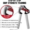 GD IRON GRIP Hand Grip Strengthener (Grip Strength Trainer) Premium Forearm Strengthener (EXT.80 - 55~176lbs, With Handle Extensions and Pinch Grip Set) Adjustable Hand Gripper for Grip Strength - Image 3