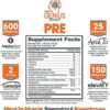 Genius Pre Workout Powder – All Natural Nootropic Preworkout & Caffeine Free Nitric Oxide Booster w/Beta Alanine & Alpha GPC | Boost Focus, Energy & NO | Muscle Builder Supplement – Essential Herbs - Image 2