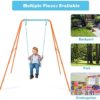 Costzon Swing Frame Stand with Swing Seat, A-Frame Swing Sets for Backyard All Weather w/Ground Stakes, Non-Slip Seat, Toddler Swing Set Great for Indoor Outdoor Garden Playground (Orange) - Image 7