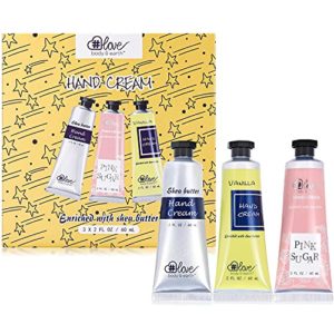 Hand Cream Set, 3x2.0 oz Hand Cream Gift Set for Women, Shea Butter Hand Lotion for Dry Working Hands,Travel Size Hand Lotion Set with Vitamin E, Best Christmas Gifts for Women Girls