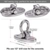BeneLabel Set of 2 Permanent Antirust Stainless Steel 304 Heavy Duty Swing Hangers, 2000LB Capacity, Yoga Hammock Chair Sandbag, Swing Sets, 180° Swing(No Screws) - Image 7