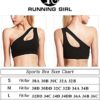 RUNNING GIRL One Shoulder Sports Bra Removable Padded Yoga Top Post-Surgery Wirefree Sexy Cute Medium Support - Image 4