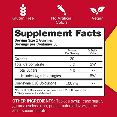 CoQ10 Gummies, Qunol CoQ10 100mg, Delicious Gummy Supplements, Helps Support Heart Health, Vegan, Gluten Free, Ultra High Absorption, 2 Month Supply (60 Count, Pack of 2) - Image 5