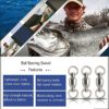 AMYSPORTS Ball Bearing Fishing Swivels Stainless High Strength Bearing Swivels Fishing Barrel Ball Fishing Swivel Freshwater Saltwater Connector Accessories - Image 2