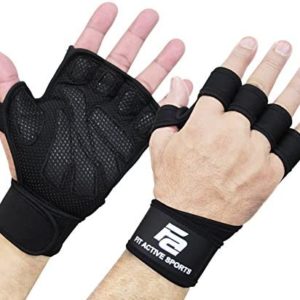 New Ventilated Weight Lifting Workout Gloves with Built-in Wrist Wraps for Men and Women - Great for Gym Fitness, Cross Training, Hand Support & Weightlifting.