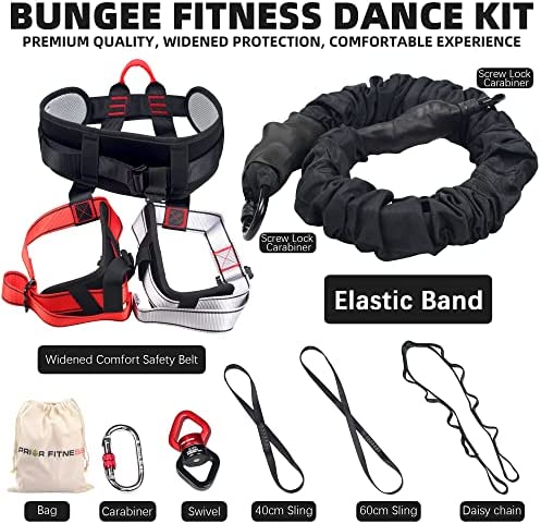 PRIOR FITNESS Bungee Fitness Set Yoga Bungee Cord Rope Resistance Air Dance Rope Exercise Fitness Home Gym Professional Training Equipment - Image 3