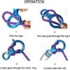 CdyBox 35KN Super 8 Belay Device Titan Figure 8 Descender for Climbing - Image 3