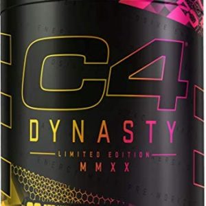 C4 Dynasty MMXX Pre Workout Powder Strawberry Lemonade | Preworkout Energy Supplement for Men & Women | 350mg Caffeine + 6.4g Beta Alanine | 20 Servings