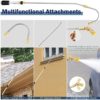 Goplus Pressure Washer Extension Wand, 18 FT Telescoping Gutter Cleaner Pole with 2 Adapters & Pivoting Coupler & 5 Spray Nozzle Tips & Support Harness for Wall Roof, 4200PSI - Image 2