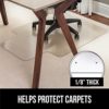 Gorilla Grip Desk Chair Mat, No Divots, Rolling Chairs Glide Easy, Heavy Duty Studded, Protects Carpeted Floor Under Desks, Transparent Mats for Office, Home and Gaming Floors, with Lip 48x36, Clear - Image 5