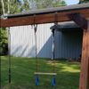 AIIAJJE Trapeze bar for Kids Trapeze Swing bar with Rings& Locking Carabiners for Indoor Jungle Gym Play Set and Outdoor Playground for Swingset ,Ninja line Backyard - Image 8