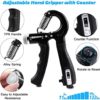 8 Pack Hand Grip Strengthener Kit with Counter,Hesento Grip Strength Trainer,Adjustable Hand Gripper Forearm Strengthener,Hand Strengthener,Finger Stretcher,Grip Ring & Stress Relief Ball for Athletes - Image 2