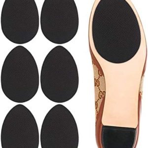 Dr. Shoesert Non-Slip Shoes Pads Adhesive Shoe Sole Protectors, High Heels Anti-Slip Shoe Grips (Black - 3 Pairs)