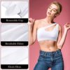 Geyoga 2 Pieces Women One Shoulder Sports Bra One Strap Bra Sports Tank Tops for Yoga Gym Running Workout - Image 4