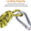 6PCS Spring Snap Hooks Carabiner- 304 Premium Stainless Steel Heavy Duty Carabiner Clips Assorted Sizes (2, 2.36, 3.15 inch) for Camping, Fishing, Hiking, Traveling, Backpack, Keychain; Silver - Image 5