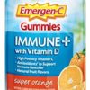 Emergen-C Immune+ Immune Gummies, Vitamin D plus 750 mg Vitamin C, Immune Support Dietary Supplement, Caffeine Free, Gluten Free, Super Orange Flavor - 45 Count - Image 4