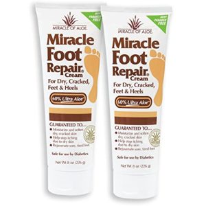 Miracle Foot Repair Cream | 8 Ounce Tube (2) | Fast Relief for Dry, Cracked, Itchy Feet and Heels | Moisturizes | Softens | Restores Comfort | Stops Nasty Odor | Diabetic-Safe