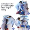 BUYHAO Full Body Patient Lift Sling, Head and Back Support, Toileting Transfer Slings, Split Legs with Commode Opening, 5 Handles, 6 Straps, Lifting Sling Medium Compatible with Various of Lifts - Image 8