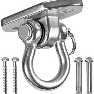 WAREMAID Heavy Duty Swing Hanger Hook, Hammock Chair Hanging Kit Swing Ceiling Mount, , Indoor Outdoor Playground Hanging Chair, Yoga, Tree, Gym, Rope, Swing Set Bracket, Punching Bag Hardware,1000LB